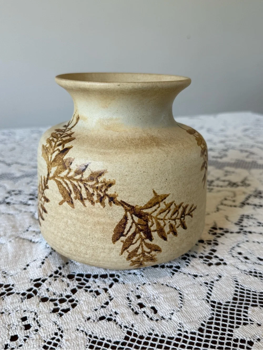 Vintage Pottery Craft Wheat Vase